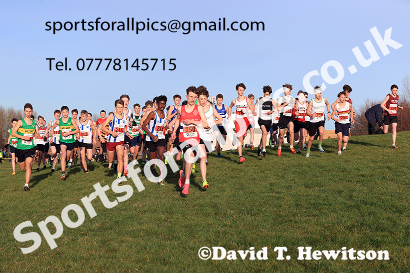 Boys under-15s 2024 NECAA Cross Country Champs., Temple Park, South Shields. Photo: David T. Hewitson/Sports for All Pics